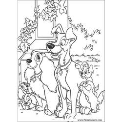 Coloring page: Lady and the Tramp (Animation Movies) #133391 - Free Printable Coloring Pages