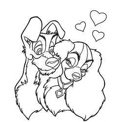 Coloring page: Lady and the Tramp (Animation Movies) #133397 - Printable coloring pages