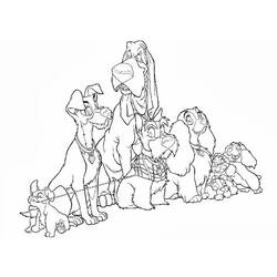 Coloring page: Lady and the Tramp (Animation Movies) #133408 - Free Printable Coloring Pages