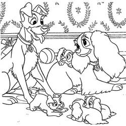 Coloring page: Lady and the Tramp (Animation Movies) #133411 - Printable coloring pages