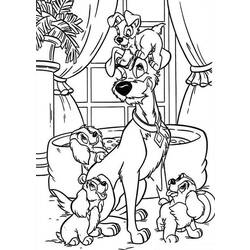 Coloring page: Lady and the Tramp (Animation Movies) #133433 - Printable coloring pages