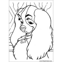 Coloring page: Lady and the Tramp (Animation Movies) #133456 - Free Printable Coloring Pages