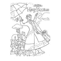 Coloring pages: Mary Poppins - Free Printable Coloring Pages