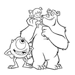 Coloring page: Monsters Inc. (Animation Movies) #132309 - Printable coloring pages