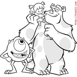 Coloring page: Monsters Inc. (Animation Movies) #132368 - Printable coloring pages