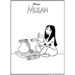 Coloring page: Mulan (Animation Movies) #133628 - Printable coloring pages