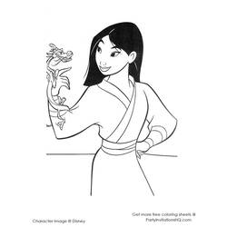 Coloring page: Mulan (Animation Movies) #133631 - Printable coloring pages
