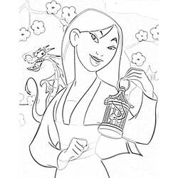 Coloring pages: Mulan - Printable Coloring Pages
