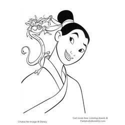 Coloring page: Mulan (Animation Movies) #133640 - Printable coloring pages