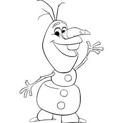 Coloring page: Olaf (Animation Movies) #170203 - Free Printable Coloring Pages