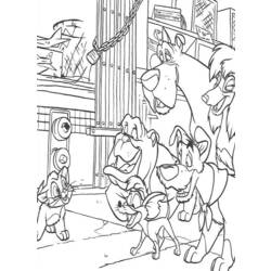 Coloring page: Oliver & cie (Animation Movies) #133686 - Printable coloring pages