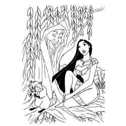 Coloring page: Pocahontas (Animation Movies) #131329 - Printable Coloring Pages