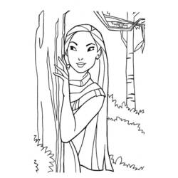 Coloring page: Pocahontas (Animation Movies) #131331 - Printable coloring pages