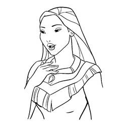 Coloring page: Pocahontas (Animation Movies) #131332 - Printable coloring pages