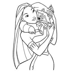 Coloring page: Pocahontas (Animation Movies) #131333 - Printable coloring pages