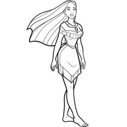 Coloring pages: Pocahontas - Printable Coloring Pages
