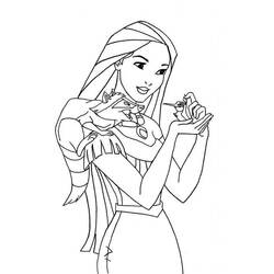 Coloring page: Pocahontas (Animation Movies) #131337 - Printable Coloring Pages