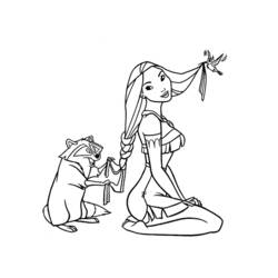 Coloring page: Pocahontas (Animation Movies) #131340 - Printable coloring pages
