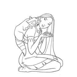 Coloring page: Pocahontas (Animation Movies) #131343 - Printable coloring pages