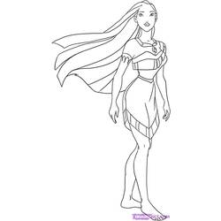 Coloring page: Pocahontas (Animation Movies) #131345 - Printable Coloring Pages