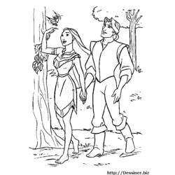 Coloring page: Pocahontas (Animation Movies) #131347 - Printable Coloring Pages