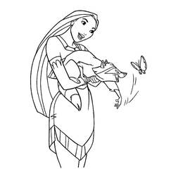 Coloring page: Pocahontas (Animation Movies) #131348 - Printable Coloring Pages