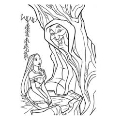 Coloring page: Pocahontas (Animation Movies) #131349 - Printable Coloring Pages