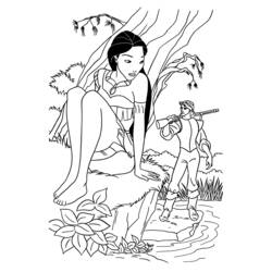 Coloring page: Pocahontas (Animation Movies) #131351 - Printable coloring pages