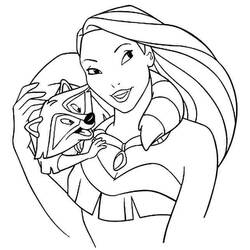 Coloring page: Pocahontas (Animation Movies) #131352 - Printable Coloring Pages