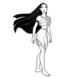 Coloring page: Pocahontas (Animation Movies) #131364 - Printable coloring pages