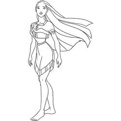 Coloring page: Pocahontas (Animation Movies) #131369 - Printable coloring pages