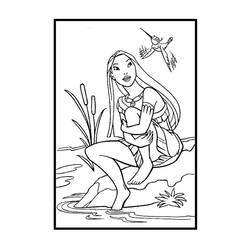Coloring page: Pocahontas (Animation Movies) #131374 - Printable Coloring Pages