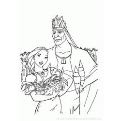 Coloring page: Pocahontas (Animation Movies) #131387 - Printable Coloring Pages