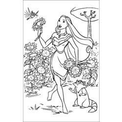 Coloring page: Pocahontas (Animation Movies) #131393 - Printable Coloring Pages