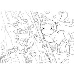 Coloring page: Ponyo (Animation Movies) #196831 - Free Printable Coloring Pages