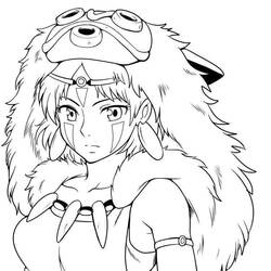 Coloring pages: Princess Mononoke - Free Printable Coloring Pages