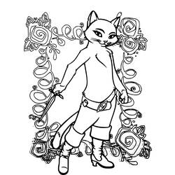 Coloring page: Puss in Boots (Animation Movies) #170614 - Free Printable Coloring Pages