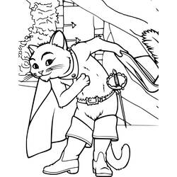 Coloring page: Puss in Boots (Animation Movies) #170615 - Free Printable Coloring Pages