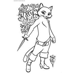 Coloring page: Puss in Boots (Animation Movies) #170618 - Free Printable Coloring Pages