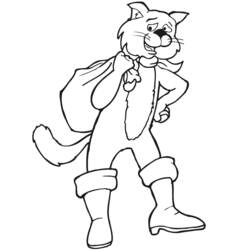 Coloring page: Puss in Boots (Animation Movies) #170628 - Free Printable Coloring Pages
