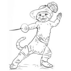 Coloring page: Puss in Boots (Animation Movies) #170666 - Free Printable Coloring Pages