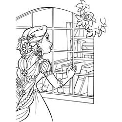 Coloring page: Raiponce (Animation Movies) #170081 - Printable Coloring Pages