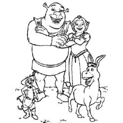 Coloring page: Shrek (Animation Movies) #115155 - Printable coloring pages