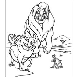Coloring page: Simba (Animation Movies) #170046 - Free Printable Coloring Pages