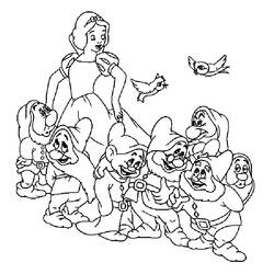 Coloring page: Snow White and the Seven Dwarfs (Animation Movies) #133829 - Printable coloring pages