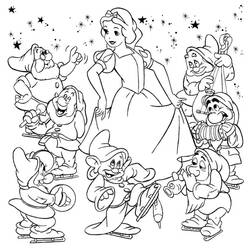 Coloring pages: Snow White and the Seven Dwarfs - Printable Coloring Pages