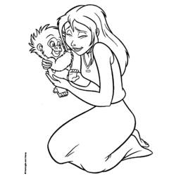 Coloring page: Tarzan (Animation Movies) #131104 - Printable coloring pages