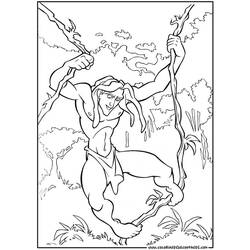 Coloring page: Tarzan (Animation Movies) #131150 - Free Printable Coloring Pages