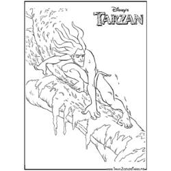 Coloring page: Tarzan (Animation Movies) #131238 - Free Printable Coloring Pages