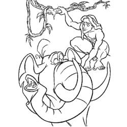 Coloring page: Tarzan (Animation Movies) #131252 - Free Printable Coloring Pages